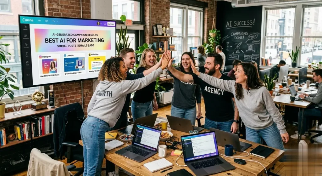 Best AI for marketing for small teams: create posts and ads fast with affordable tools in 2026.